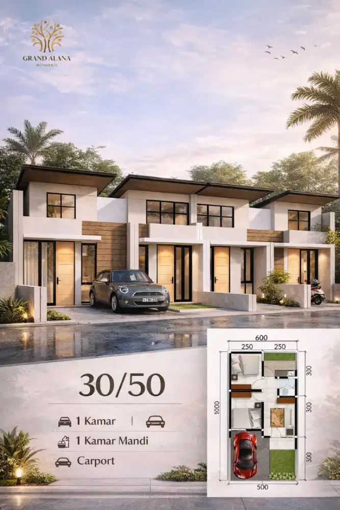 Rumah Baru Grand Alana Wonorejo | Dekat MERR | Free Biaya