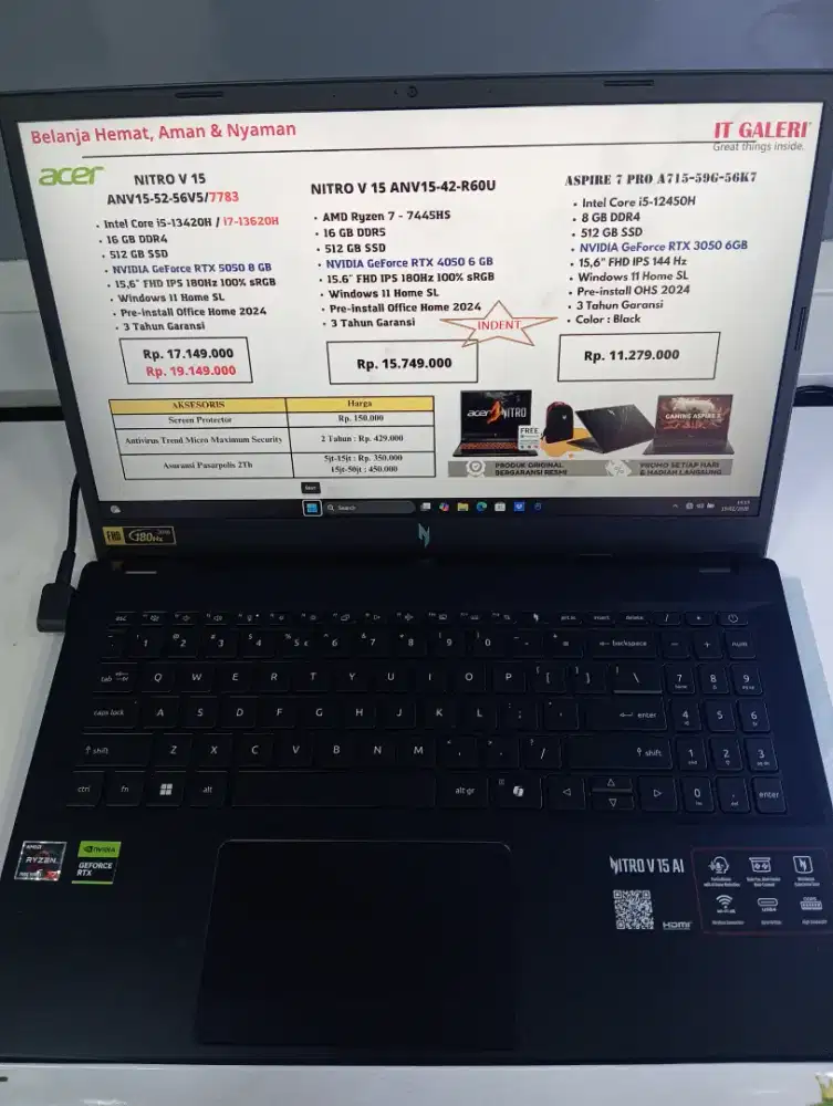 KREDIT LAPTOP ACER NITRO V 15 ANV15-42-R60U