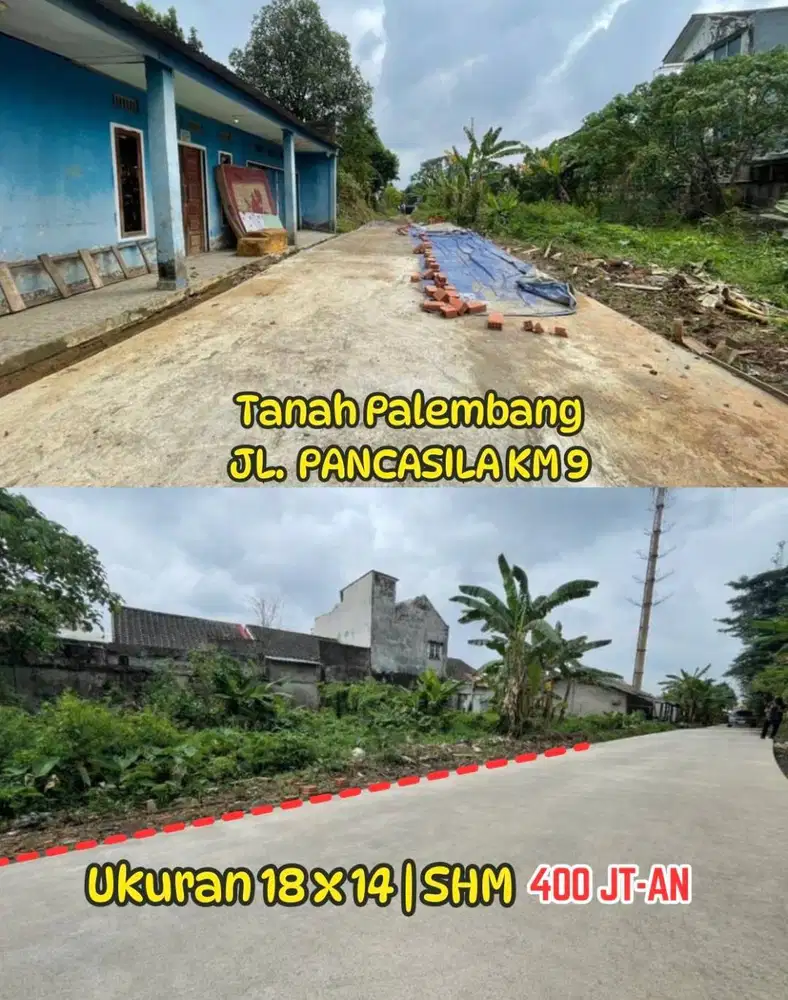 JUAL TANAH KM 9 BELAKANG JM PALEMBANG