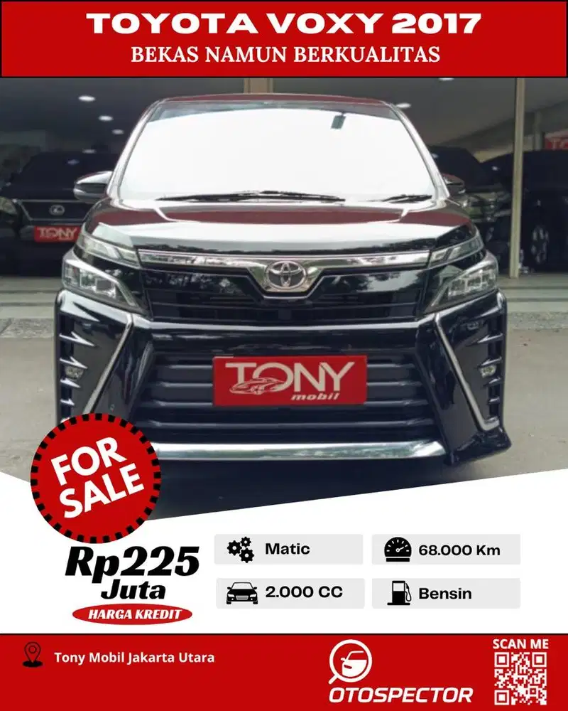 #Tony Mobil# Toyota Voxy 2017 Hitam