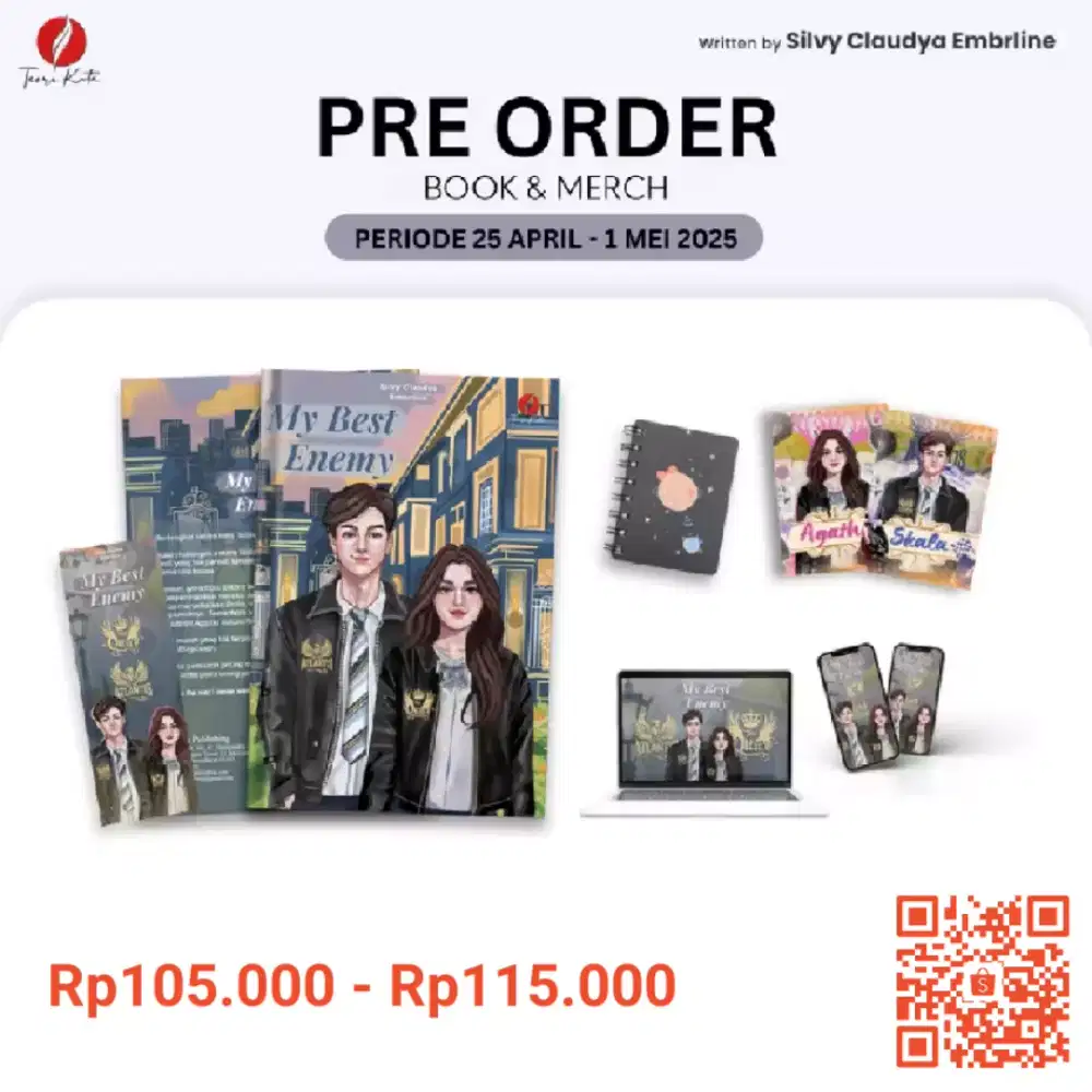 Novel my best enemy by Silvy Claudya Embrline penerbit teori kata