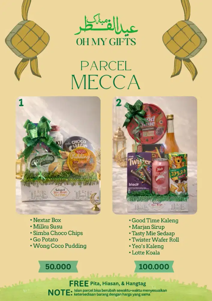 PARCEL HAMPERS LEBARAN IDUL FITRI / PARCEL ESTETIK TERMURAH