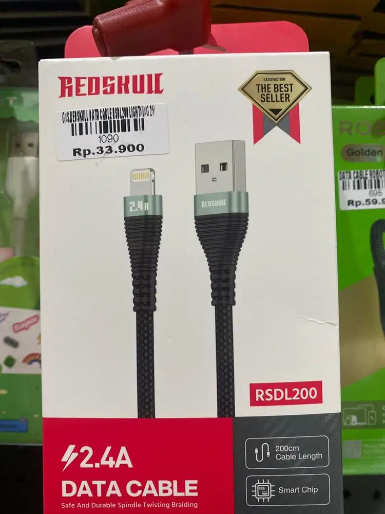 REDSKULL DATA CABLE LIGHTNING 2M