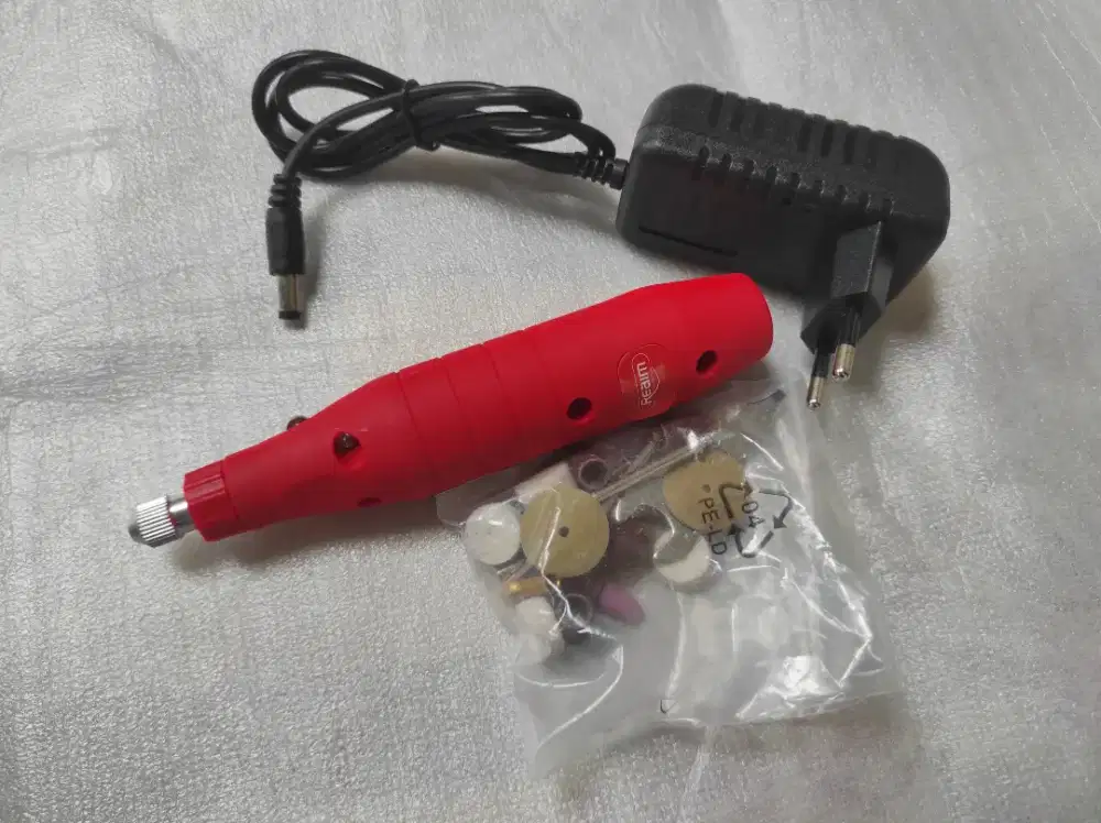 Gerinda mini 12V plus 25set mata kondisi baru