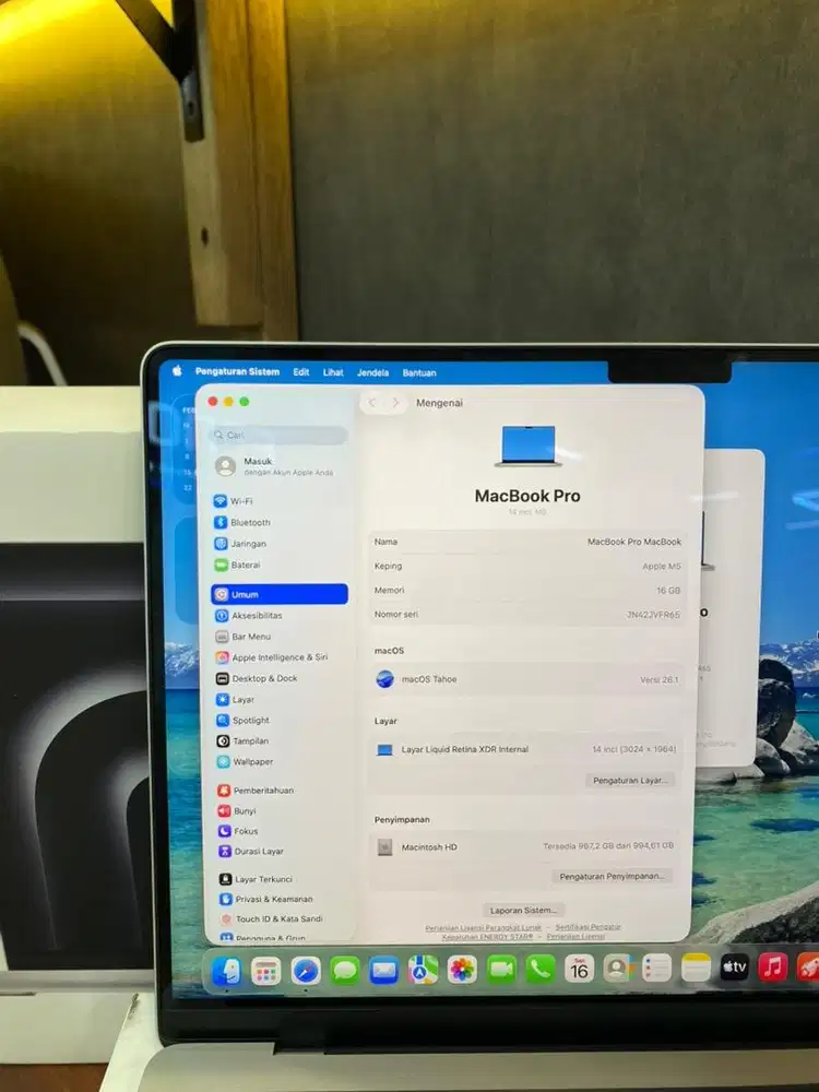 Macbook Pro M5 14inci 16/1tb silver Like New Ibox 19/01/2027 Bh100%