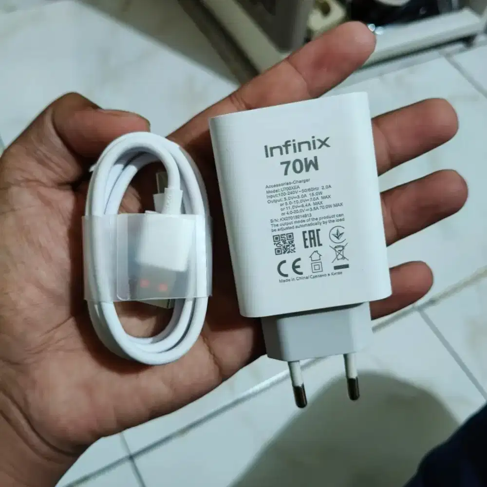 Charger Infinix 70 watt original cabutan