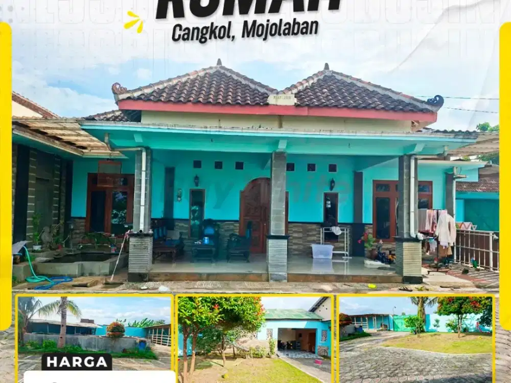 Dijual Rumah Klasik Asri dengan Halaman Paving Super Luas di Cangkol Mojolaban