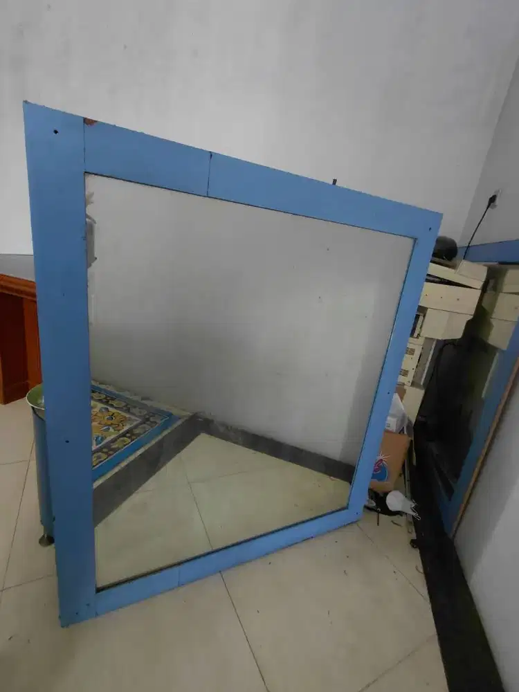 CERMIN / KACA BARBERSHOP ukuran 120cm x 107cm