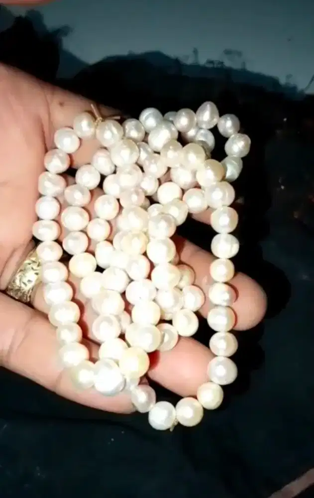 Natural Gelang Mutiara Barok Air Tawar Origin Lombok Pjg Est 20Cm