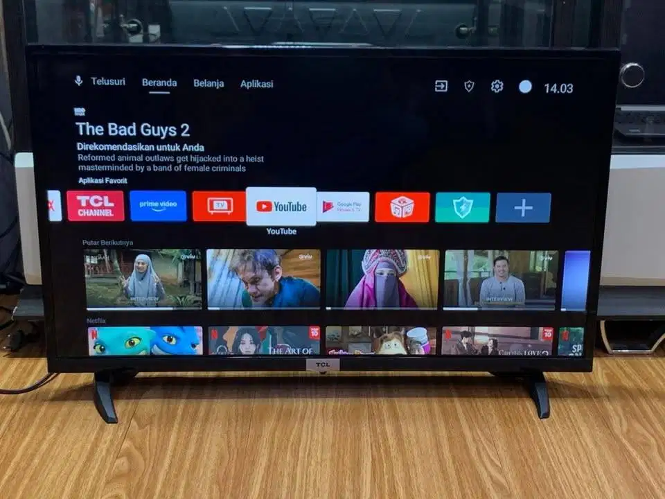 TV LED TCL 32Inch Android Tv Smart Tv Digital Youtube Netflix Normal