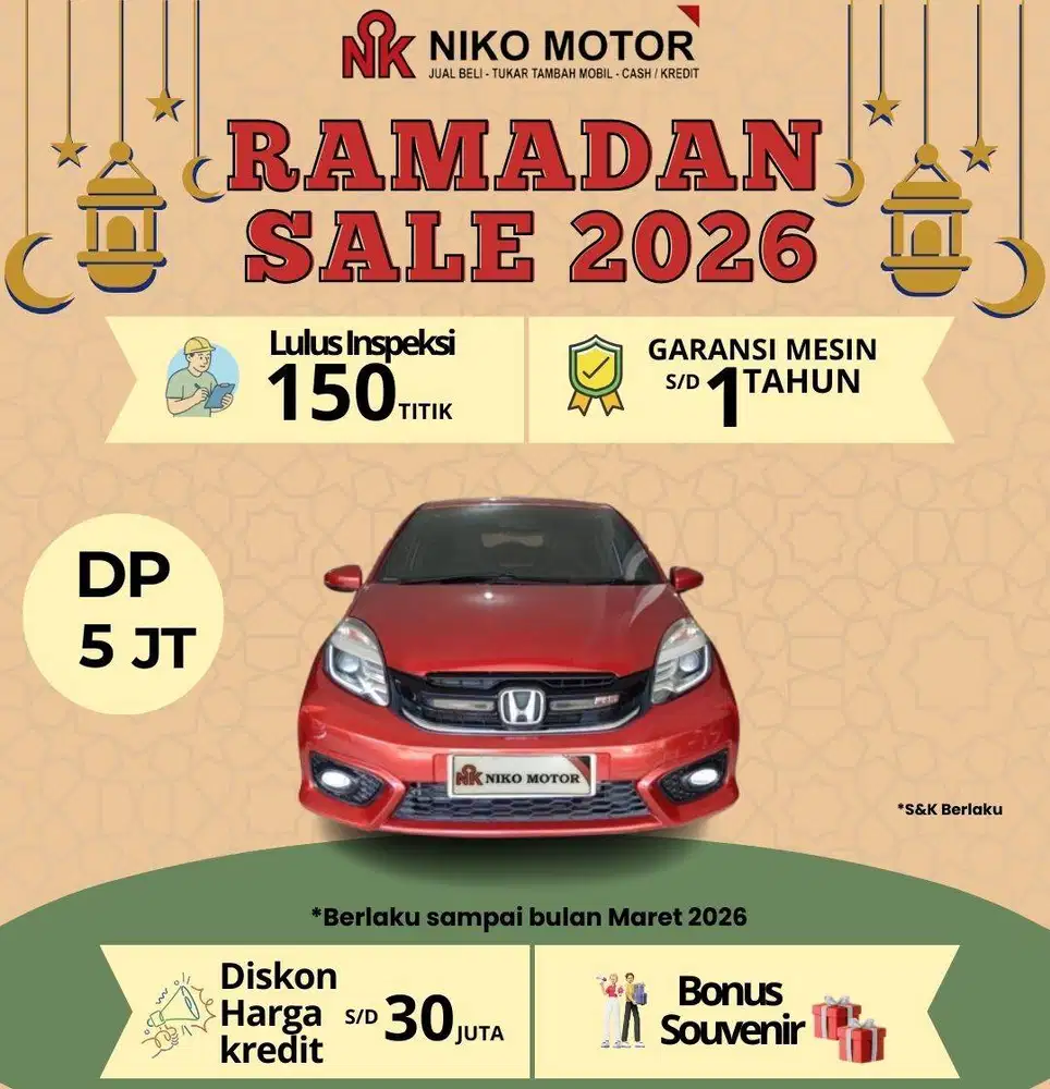(ANTIK KM63RB) BRIO 1.2 RS 2017 AT : 2016|2018