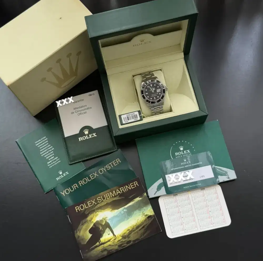 ROLEX SUBMARINER 16610 AUTOMATIC ORIGINAL
YEAR: 2005
