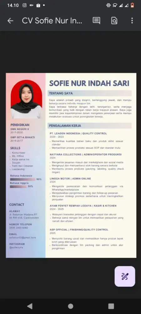 Info lowongan pekerjaan terbaru