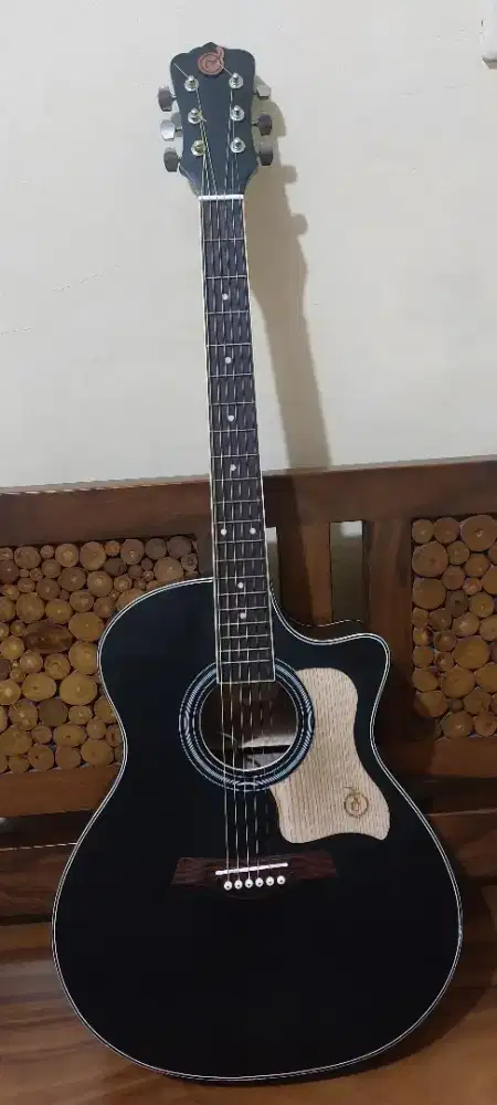 Gitar acoustic Elektrik Mandalika De Ticco Series DTS-01TY-BK