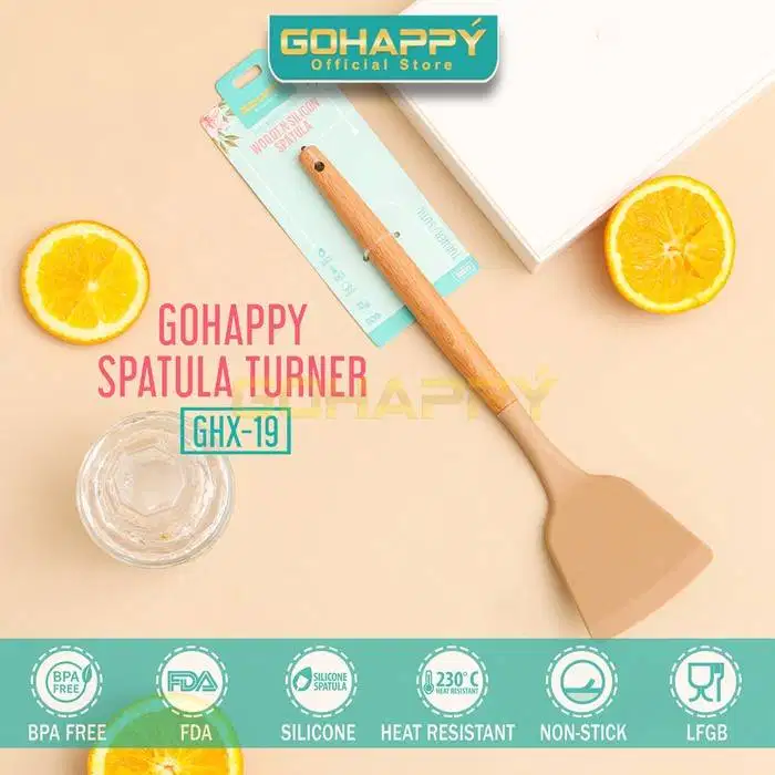 SPATULA SUTIL TURNER SILICON GHX19 Sendok Masak Dapur Premium Quality