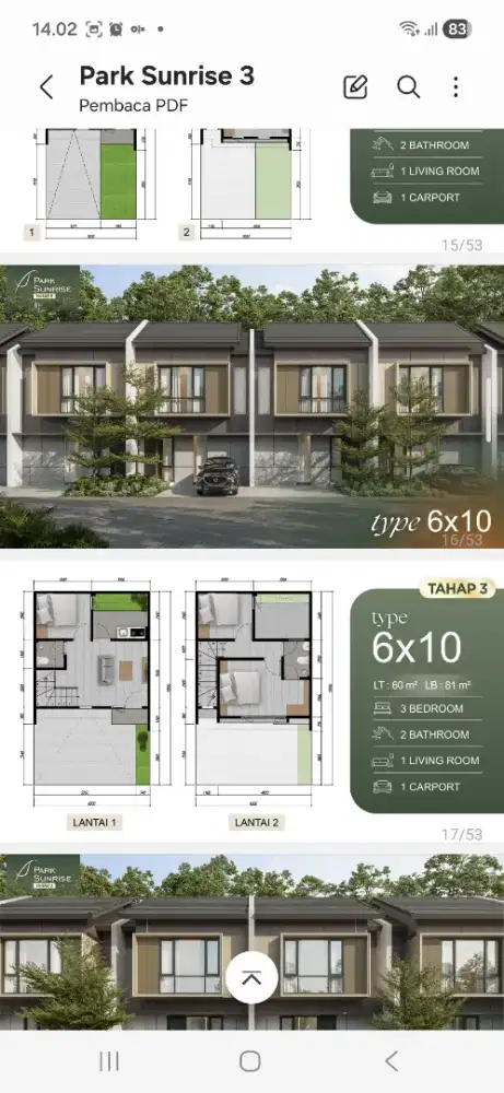 Park Sunrise Hunian 2 Lantai Surabaya Timur Akses Dekat MERR