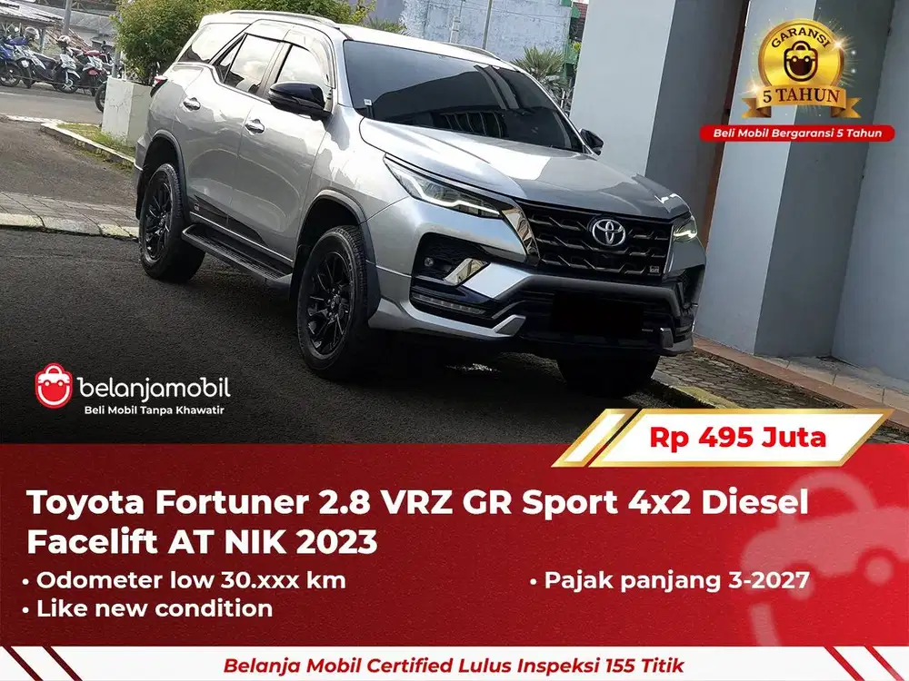 [ GARANSI 5TH ] Toyota Fortuner 2.8 VRZ GR Sport 4x2 Diesel 2023/2024