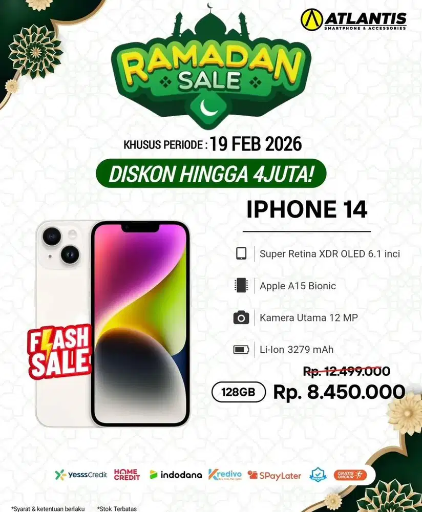 Iphone 14 128gb ATLANTIS DAHSYAT