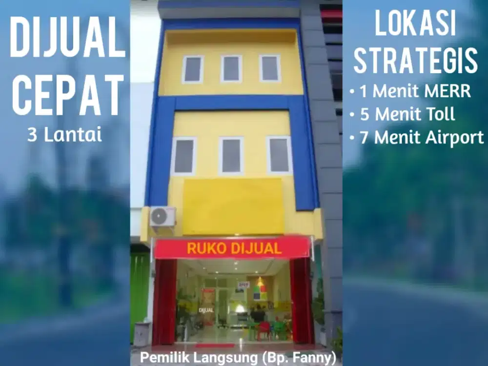 Ruko Rungkut Asri Utara. Terawat 3 lantai. Dibawah harga pasar.