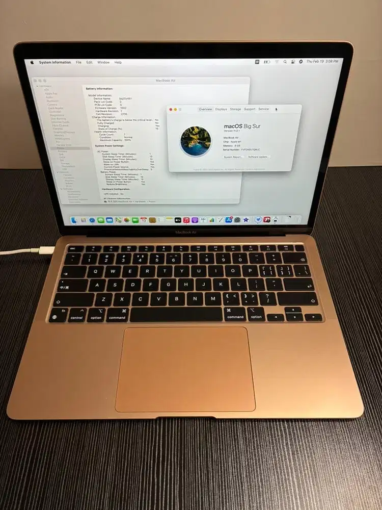Macbook air m1 8/256 gold|CC7 BH100 Like new