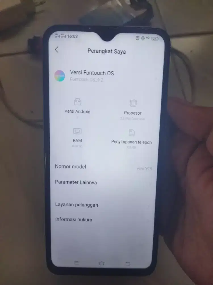 Vivo Y19 8/256 warna biru