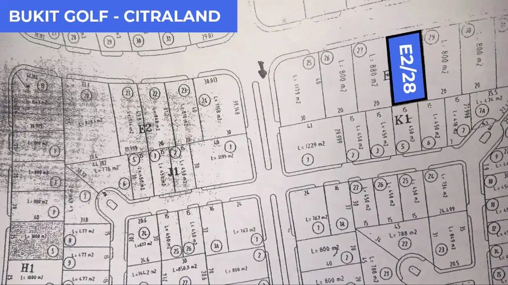 Dijual Kavling Raya Bukit Golf Utama