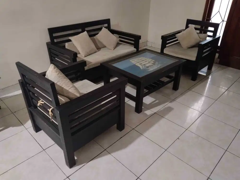 2 Sofa 1Seater, 1 Sofa 2Seater, dan Coffee Table Custom (Sepaket)