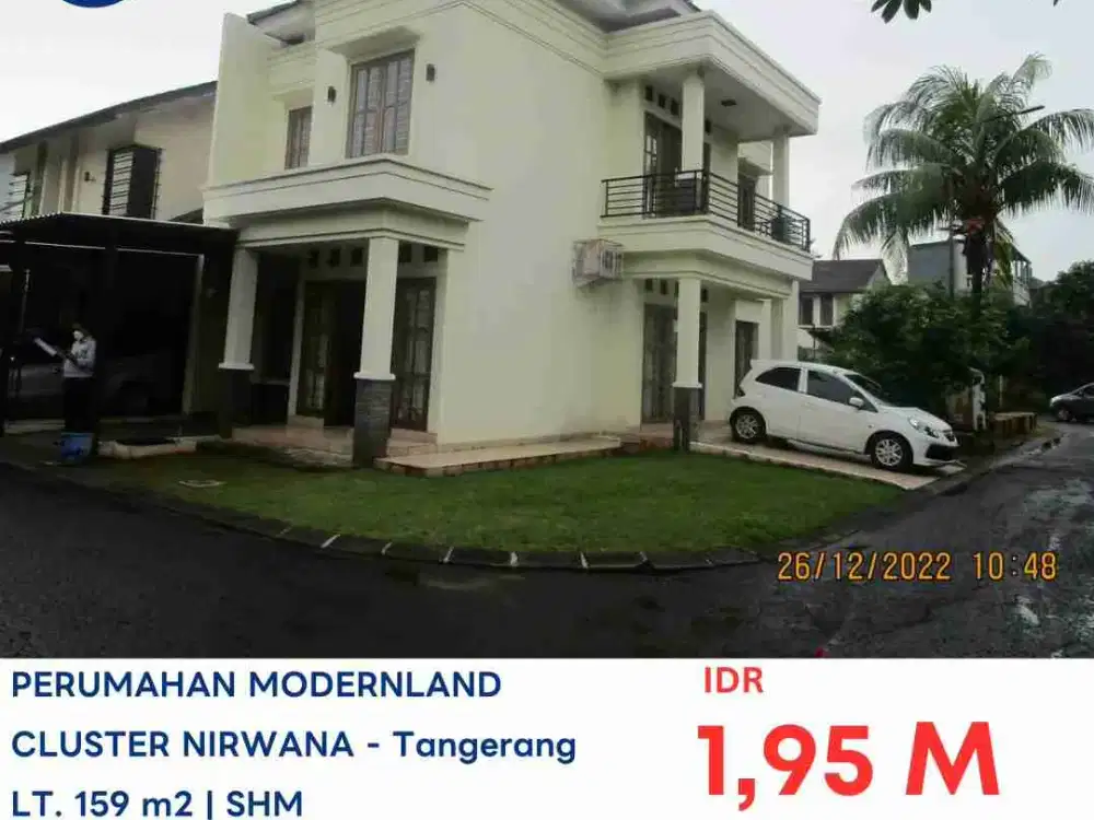 LELANG RUMAH HOOK DI PERUMAHAN MODERNLAND CLUSTER NIIRWANA TANGERANG
