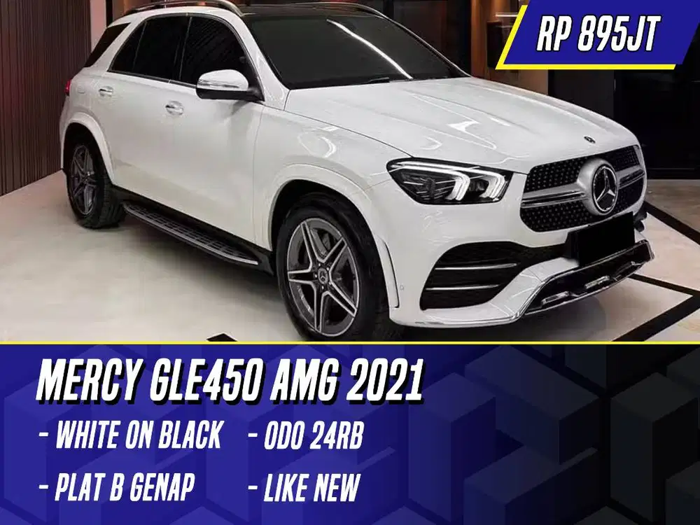 Mercedes Benz GLE450 AMG 2021 NIK 2020 White on Black Putih Mercy GLE