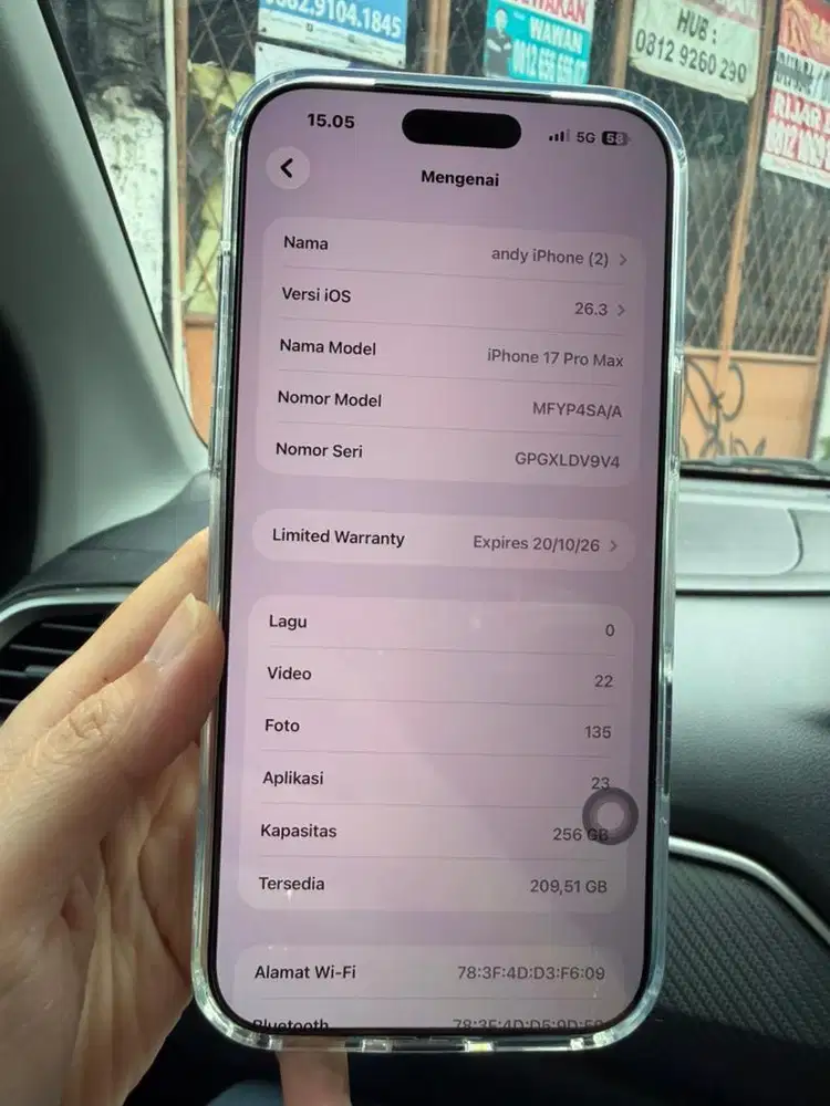 Di Jual Iphone 17 promax 256GB