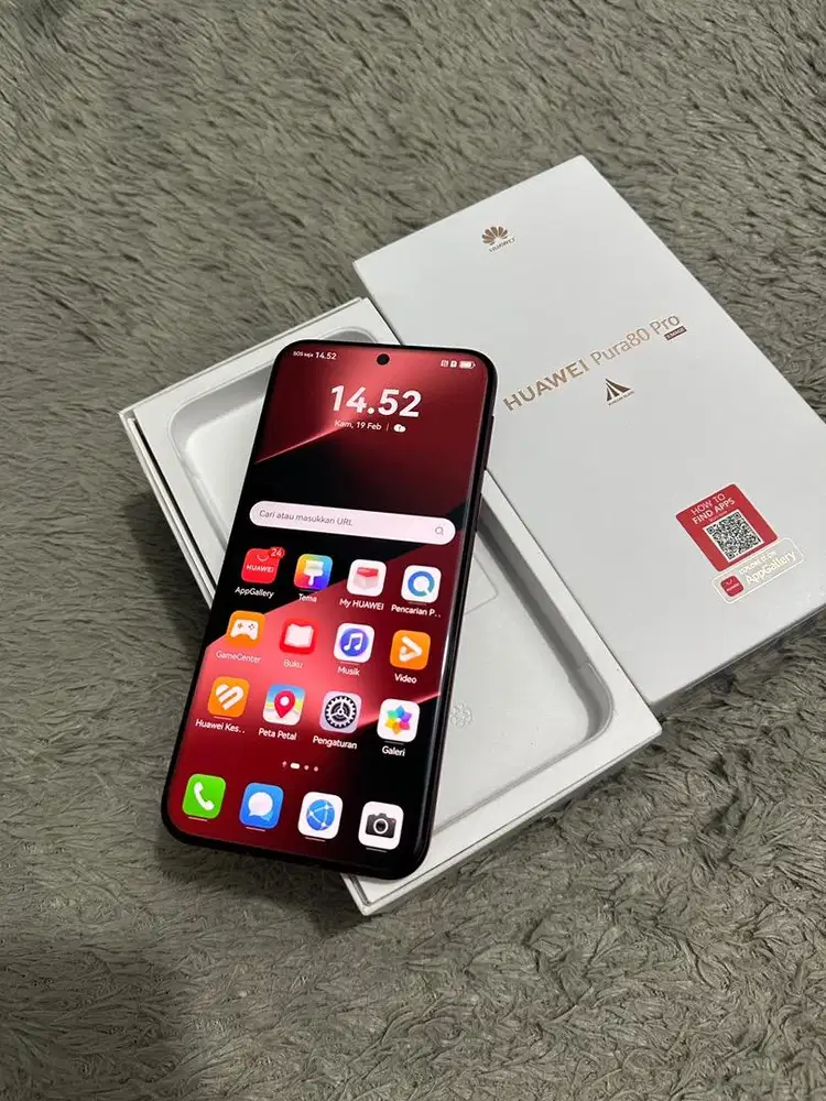 Huawei pura 80 Pro Red ram 12/512gb Garansi On Oktober 2026