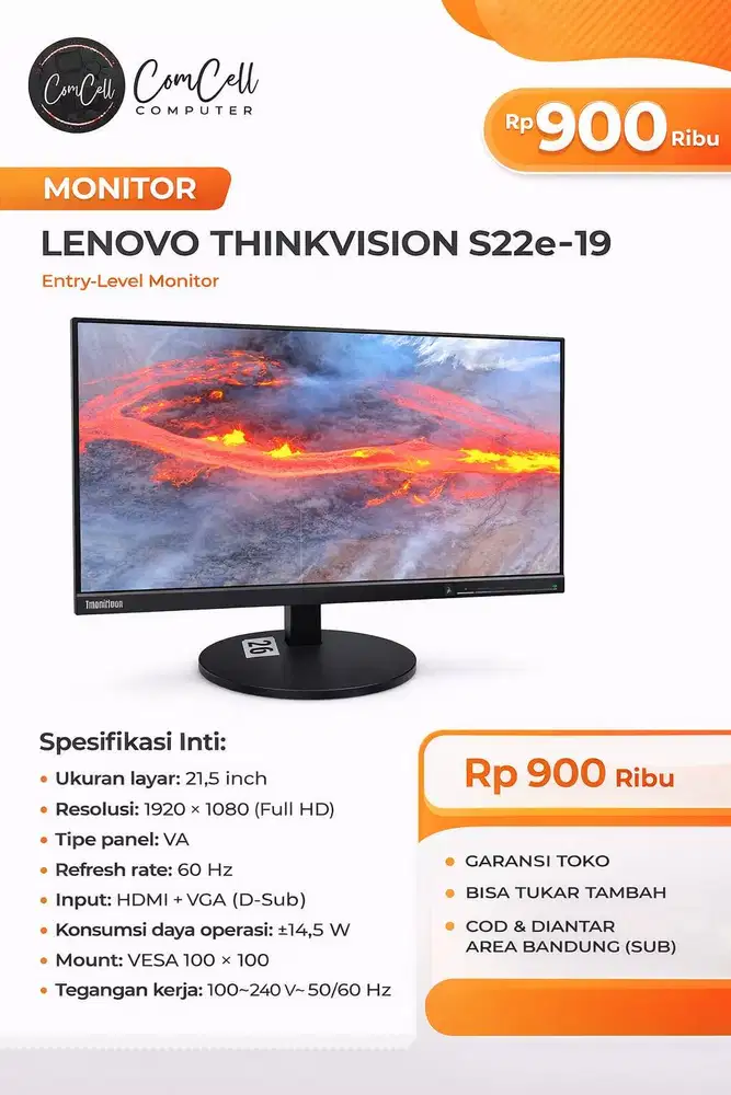 Monitor Lenovo ThinkVision S22e-19