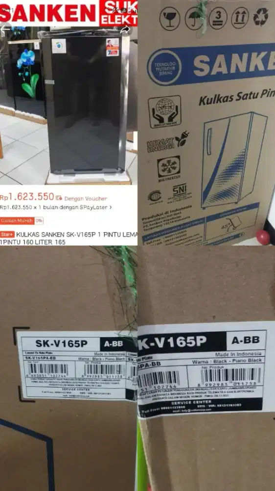 Kulkas sanken 1 pintu