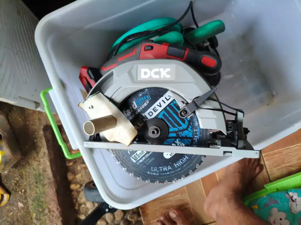 Dck 7 inchi plus Mata potong hardwin metal devil Dan dudukan potong