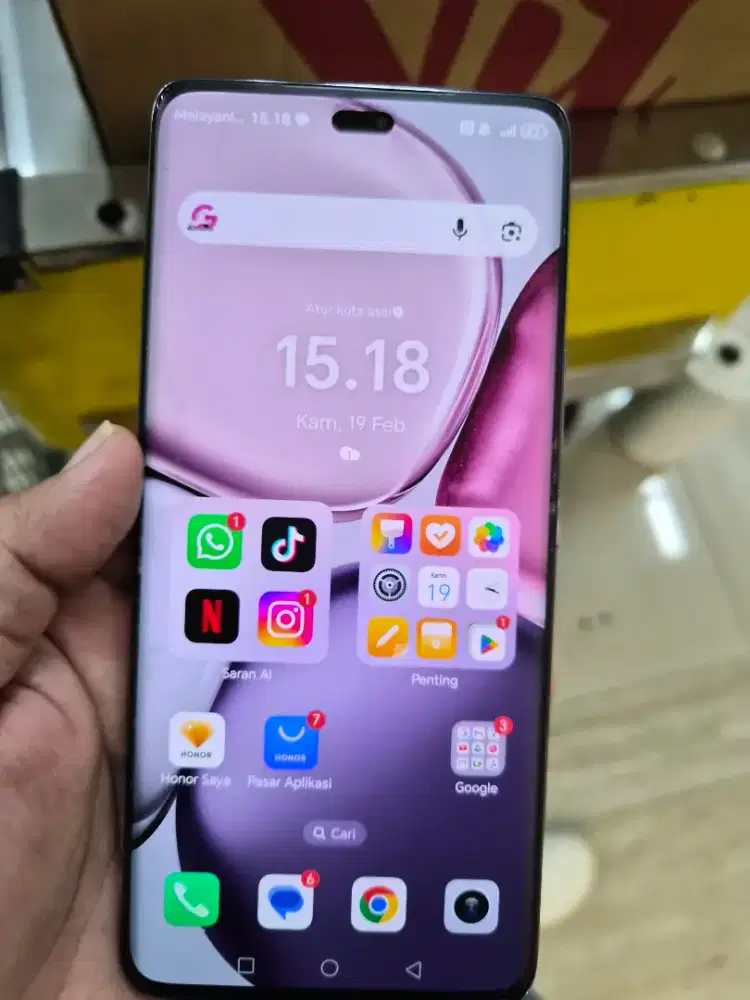 Honor x9c 5G warna ungu