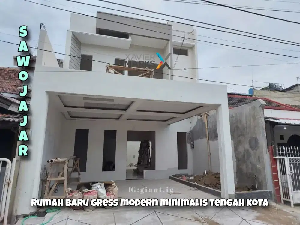 Rumah Modern Minimalis Baru semi Furnish di Sawojajar Malang