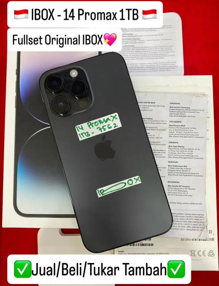 Iphone 14 Promax 1TB Hitam IBOX