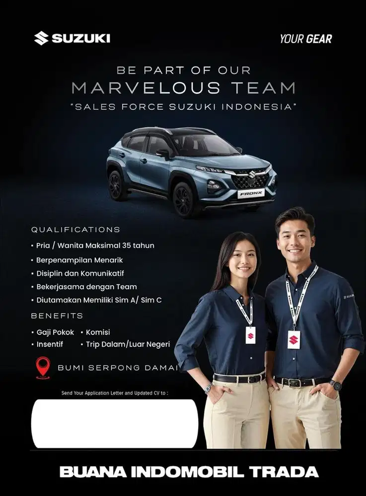 Lowongan kerja marketing mobil suzuki