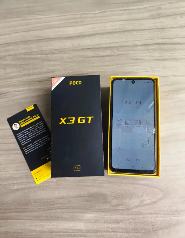 POCO X3 GT 8/256GB, Nyala & Bisa Charge LCD & Backdoor Retak– lMurah