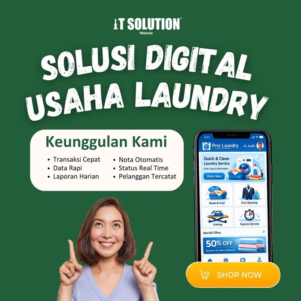 Solusi Digital Usaha Laundry – Sistem Modern & Mudah Digunakan