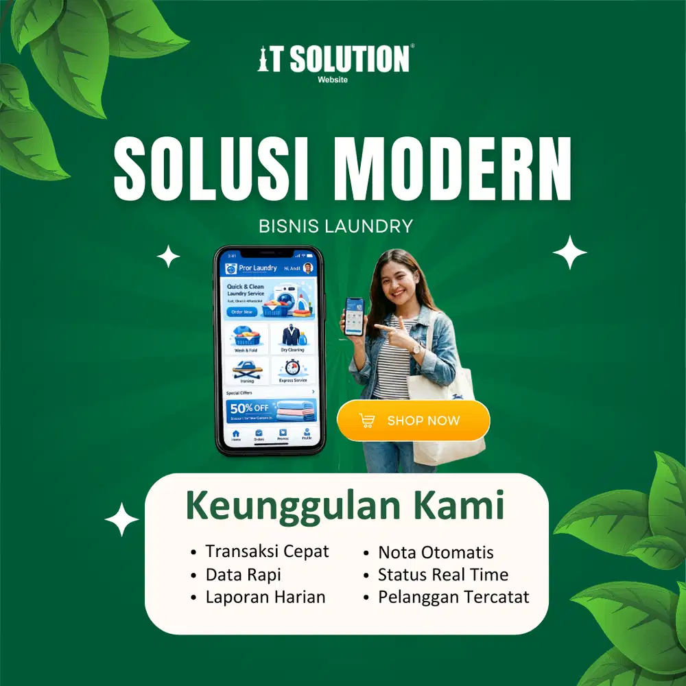 Solusi Modern Bisnis Laundry – Sistem Digital Cepat & Praktis