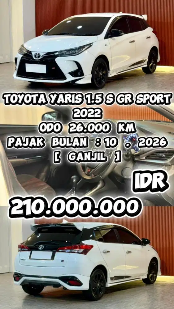 [ ODO 26.000 KM ] TOYOTA YARIS GR SPORT 1.5 AT 2022 SIAP PAKAI