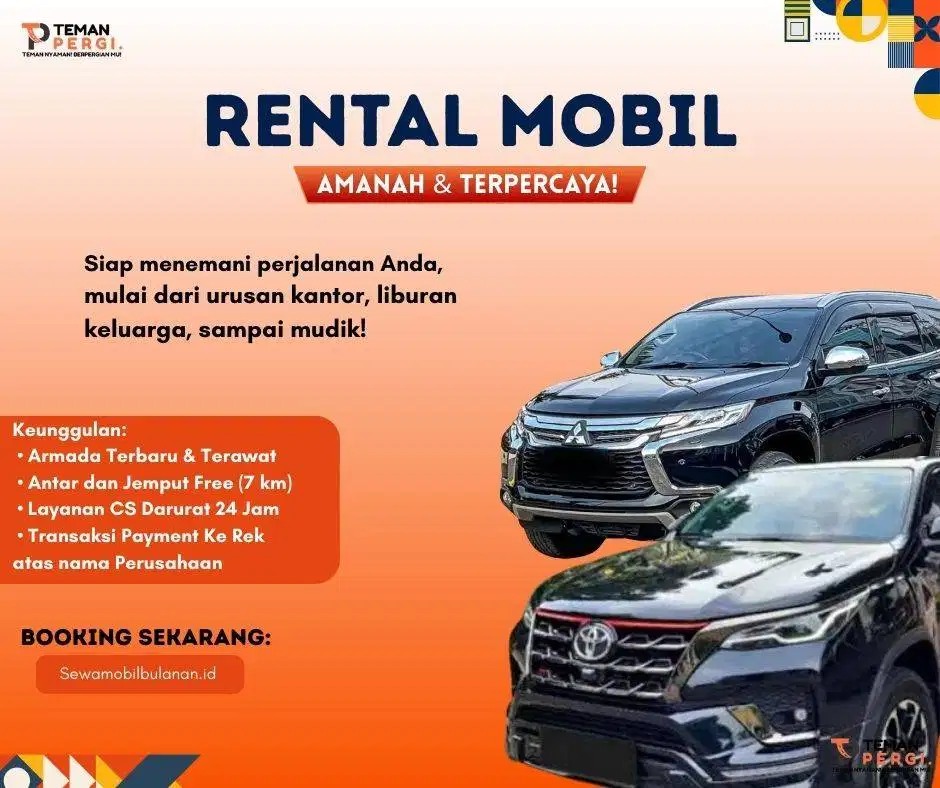 SEWA MOBIL MUDIK LEBARAN LEPAS KUNCI-FREE HAMPERS+E-TOLL+SALDO