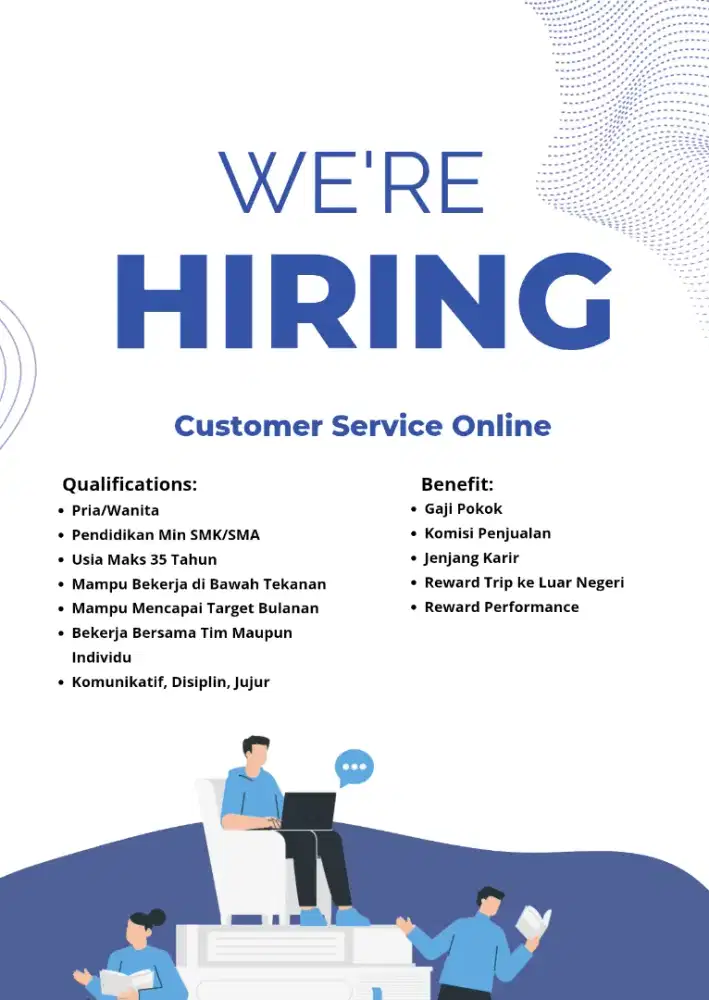 DIBUTUHKAN SEGERA CUSTOMER SERVICE ONLINE