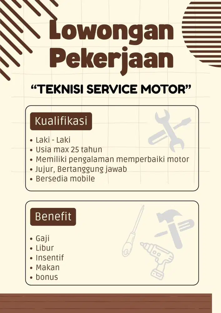 TEKNISI BENGKEL MOTOR