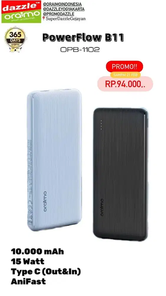 PowerFlow B11 10.000mAh 15Watt ОPB-1102