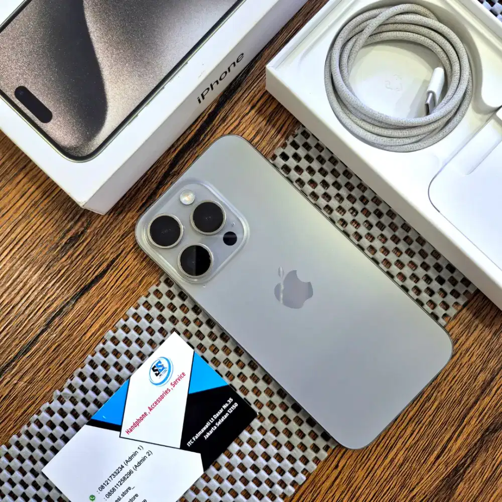 Iphone 15 pro 128gb ibox mulus lengkap jual cepet !!