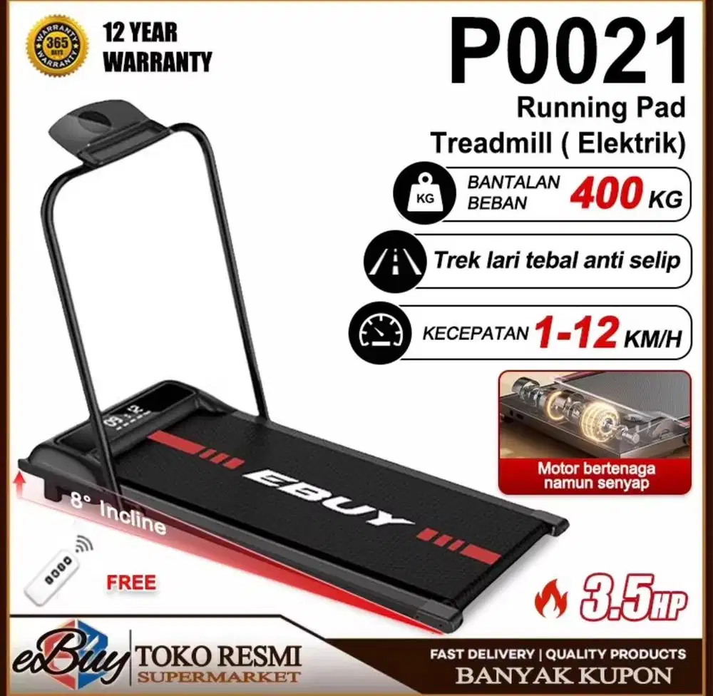 Running Mat Treadmill (Listrik) / Waling Pad