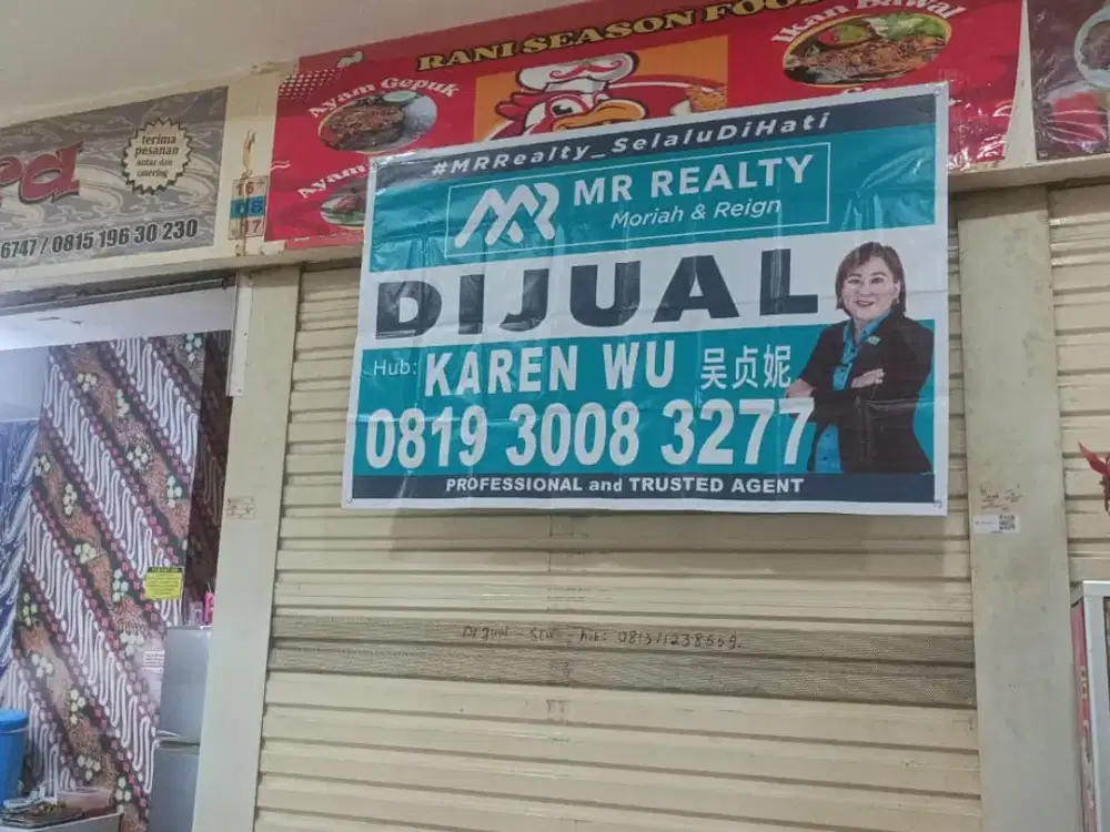 jual cepat kios seasson city uk 4 M2 lantai GF2