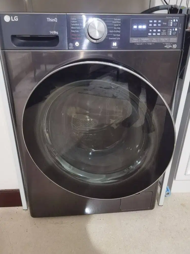 mesin cuci lg thinq 14kg second like new